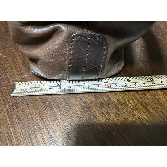 Fossil Brown Leather Crossbody Messenger Laptop Bag Academia Twee Neutral Grunge - Picture 7 of 16